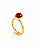 Anel Bubble Moon 527 Ouro Shell Vermelha - Imagem 1