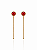 Brinco Moon Drop 1067 Longo Shell Vermelho - Imagem 1