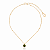 Pingente Bubble Moon 454 Ouro Cristal Verde Escuro - Imagem 1