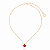 Pingente Bubble Moon 454 Ouro Shell Vermelha - Imagem 1