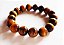 Pulseira Pedra Verdadeira Olho de Tigre Lisa 12mm Bracelete - Imagem 7