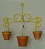 Suporte Para Plantas Retro Para 3 Vasos - Imagem 4