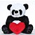 Urso Panda Fofo com Coração W.U - M - Imagem 1