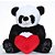 Urso Panda Fofo com Coração W.U - G - Imagem 1