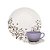 kit Xícara Chá Café com Leite e Prato Sobremesa Lilac Oxford - Imagem 1