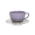 kit Xícara Chá Café com Leite e Prato Sobremesa Lilac Oxford - Imagem 2