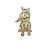 Decoração Raposa Cerâmica Dourada Grillo - Imagem 2