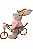 Decoração de Páscoa Coelho Fêmea com Bicicleta 34 cm D&A - Imagem 1