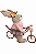 Decoração de Páscoa Coelho Fêmea com Bicicleta 34 cm D&A - Imagem 4