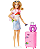 Boneca Barbie Conjunto Viagem e Pets Mattel - Imagem 1