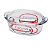 Travessa Assadeira Vidro Oval Borosilicato Com Tampa 4,7L Oxford - Imagem 1
