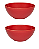 Kit Tigela Bowl Vermelho 600 Ml Cerâmica Oxford  02 Unidades - Imagem 1