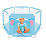 Cercado Cercadinho Quadrado Berço Baby Elefante Azul Infantil - Imagem 2