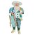 Boneco Papai Noel Resina Praiano c/ Cadeira Praia 27,5cm - Imagem 1
