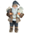 Papai Noel Boneco Eskimo Alegre Marrom e Cinza 30cm - Imagem 1