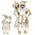 Papai Noel Negro em Pé Dourado e Branco 60cm - Imagem 1