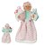 Mamãe Noel de Pijama em Pá Rosa e Verde 45cm com Ursinho - Imagem 1