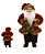 Papai Noel em Pé com Led e Pinha Marrom e Vermelho 40 cm - Imagem 2