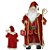 Papai Noel em Pé Vermelho com Cajado Dourado 30cm - Imagem 3