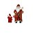 Papai Noel em Pé Vermelho com Cajado Dourado 30cm - Imagem 2