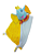 Naninha Para Bebê Dumbo Azul com Textura Buba - Imagem 2