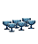 Jogo Taças Sobremesa Diamante Vidro Azul 310 ml Class Home - Imagem 2