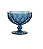 Taça Sobremesa Diamante Vidro Azul 310 ml Class Home - Avulsa - Imagem 2