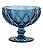 Taça Sobremesa Diamante Vidro Azul 310 ml Class Home - Avulsa - Imagem 1