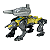 Power Rangers Filme Sabertooth Batalha Zord Figura Amarelo - Imagem 2