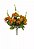 Galho Mini Rosas Laranja Craqueado Artificial - Imagem 1