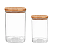 Kit xom 02 Pote Vidro Borosilicato com Tampa Bambu Hermética - Imagem 1
