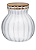 Pote Baleiro de Vidro Borosilicato Tampa Bambu Hermética M - Imagem 1
