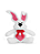 Coelho em Plush 40 Cm Branco Antialérgico Cortex - Imagem 4
