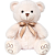 Pelúcia Urso Ursinho Carinho 29 cm Fofo Macio Buba 29 cm - Imagem 4