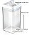 Pote Plástico com Tampa Hermética Branco - 1700 Ml - Imagem 3