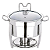 Rechaud Inox Banho Maria Redondo 5 L com Suporte para Tampa - Imagem 1