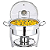Rechaud Inox Banho Maria Redondo 5 L com Suporte para Tampa - Imagem 3