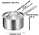 Panela Inox Fundo Triplo n. 14  1,3L Papeiro Pequena Alça - Imagem 4