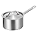 Panela Inox Fundo Triplo n. 14  1,3L Papeiro Pequena Alça - Imagem 2