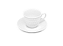 Jogo Xícara Café Cafezinho 65 ml Anne Porcelana Branca - Imagem 2