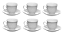 Jogo Xícara Café Cafezinho 65 ml Anne Porcelana Branca - Imagem 1