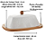 Manteigueira em Porcelana com Suporte Bambu 21 cm Oasis - Imagem 3