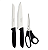 Blister Jogo Facas Descascador Tesoura Kit 10 pcs Plenus - Imagem 4