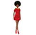 Barbie Fashionista Negra com Vestido vermelho n. 221 - Imagem 1