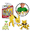 Pokemon Figura Batalha Abra + Chikorita + Jolteon Sunny - Imagem 3
