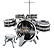 Instrumento Musical Infantil Bateria Rock Star com Banco - Imagem 1