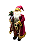 Papai Noel com Casaco Vermelho e Cajado de Alce 60 cm - Imagem 1