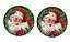 Prato Sobremesa Papai Noel Natla 20 cm - Kit 02 Unidades - Imagem 1