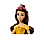Boneca Princesa Bela Articulada Saia Cintilante Mattel - Imagem 3