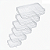 Tampa Ajustável Retangular Silicone Transparente Kit 06 Unid - Imagem 1
